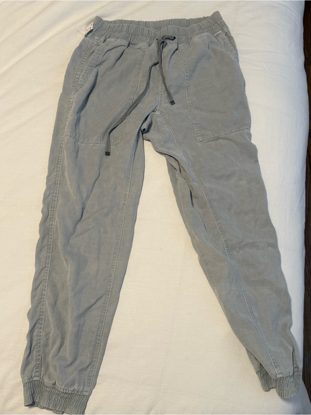 Women’s Casual Elastic-Waist Dusty Blue Jogger Pants